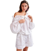 ESSENTIEL ANTWERP HAZER WHITE SHORTS