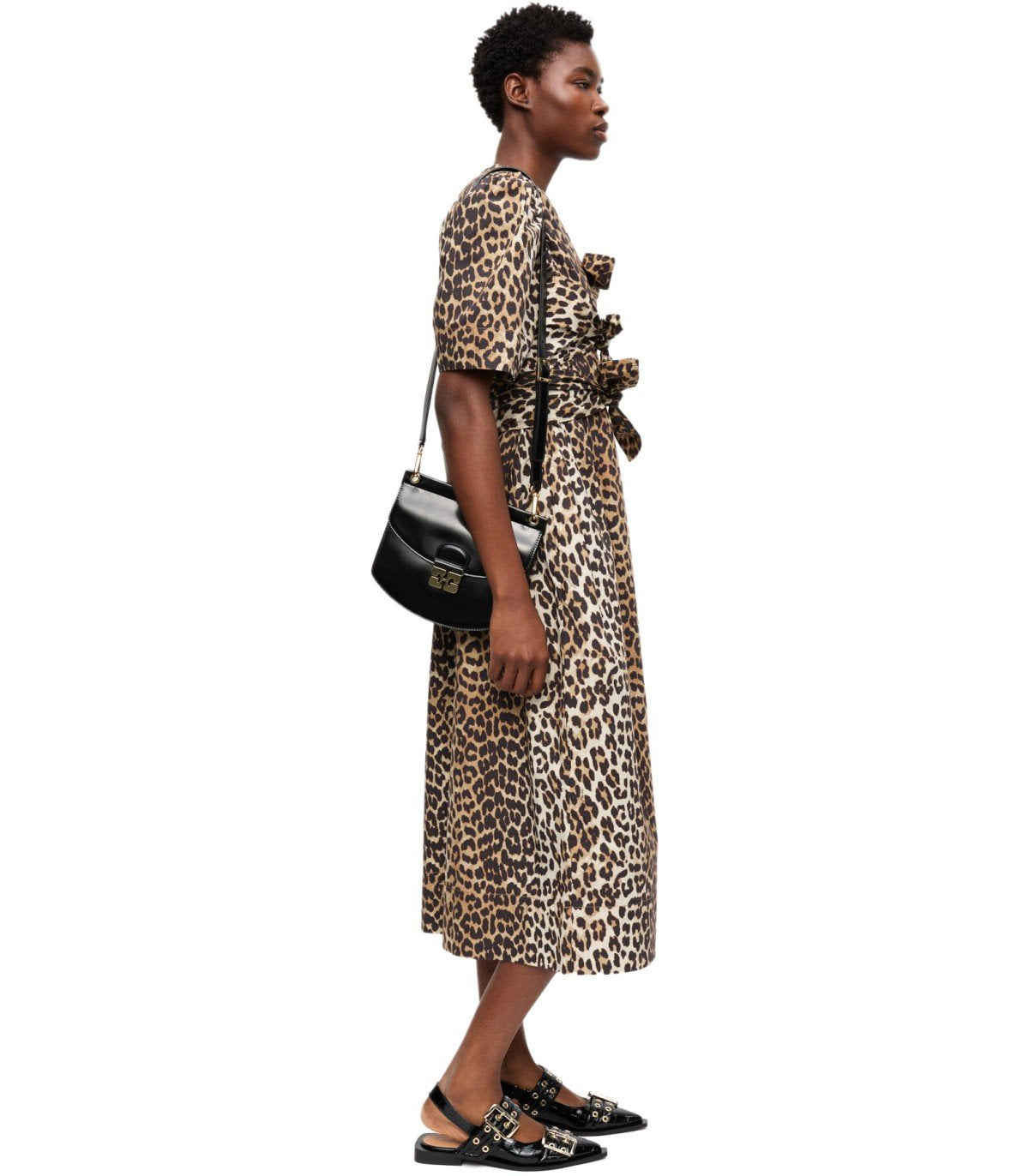 GANNI ANIMALIER MIDI KLEID