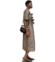 GANNI ANIMALIER MIDI KLEID