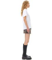 T-SHIRT RELAXED LEOPARD BIANCA GANNI
