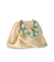 THEMOIRè TIA PAPER BEADS BUTTER CLUTCH BAG