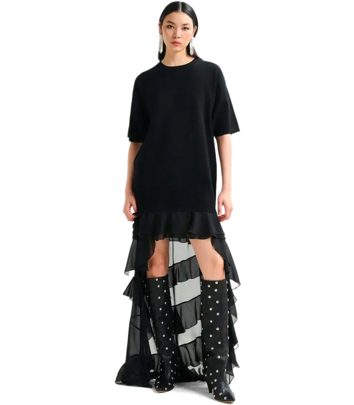 ESSENTIEL ANTWERP IMAILLE BLACK DRESS