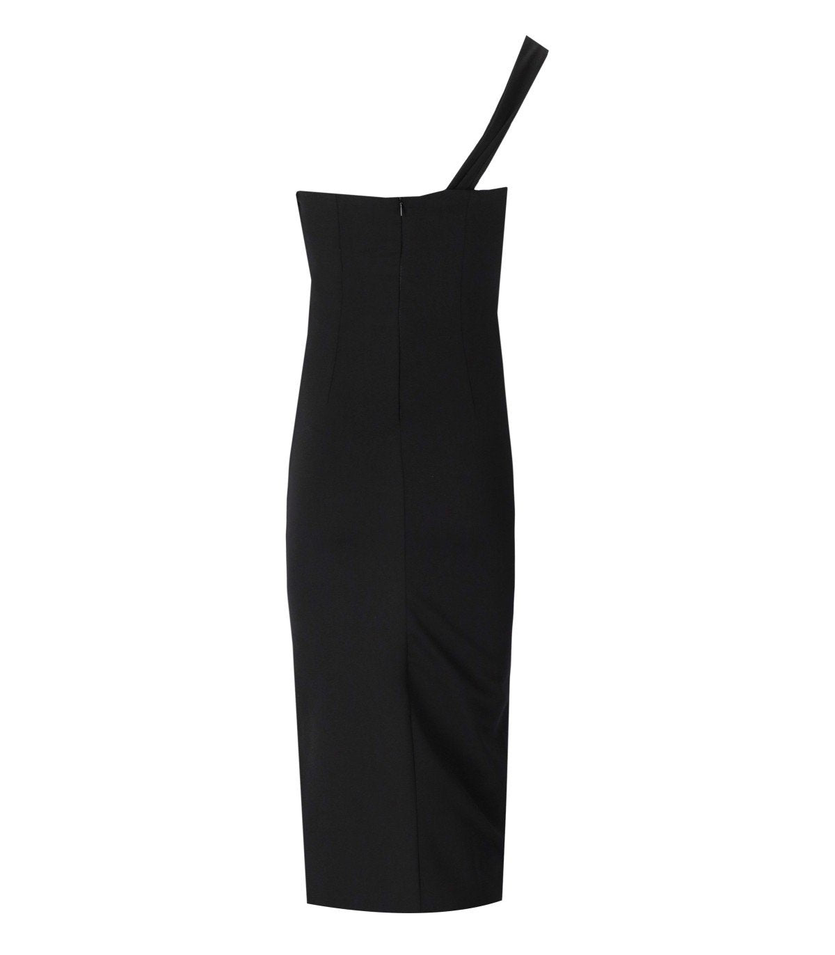 ESSENTIEL ANTWERP ENSUE BLACK MIDI DRESS