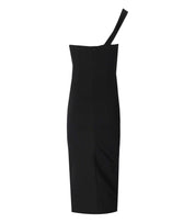 ESSENTIEL ANTWERP ENSUE BLACK MIDI DRESS