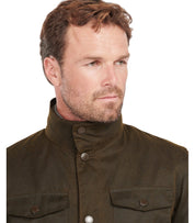 BARBOUR OGSTON WAX OLIVE GREEN JACKET