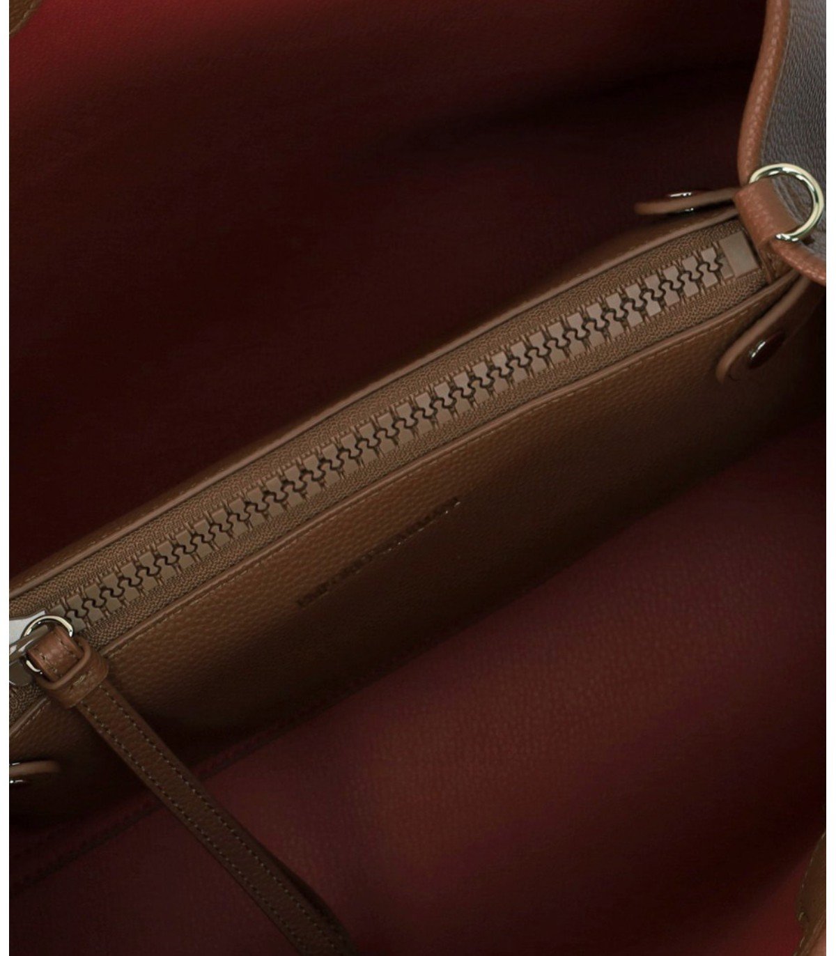 EMPORIO ARMANI MYEA TOBACCO SHOPPING BAG