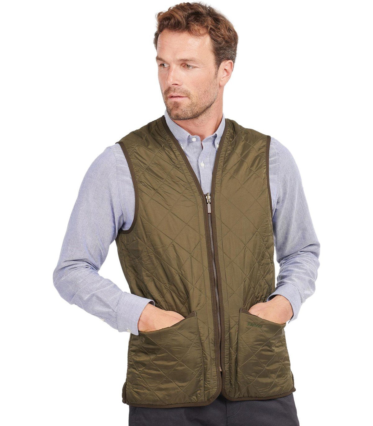 BARBOUR POLARQUILT LINER OLIVE GREEN VEST