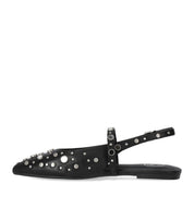 ASH BRENDA BLACK SLINGBACK BALLET FLAT SHOE