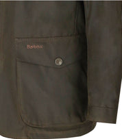BARBOUR OGSTON WAX OLIVE GREEN JACKET