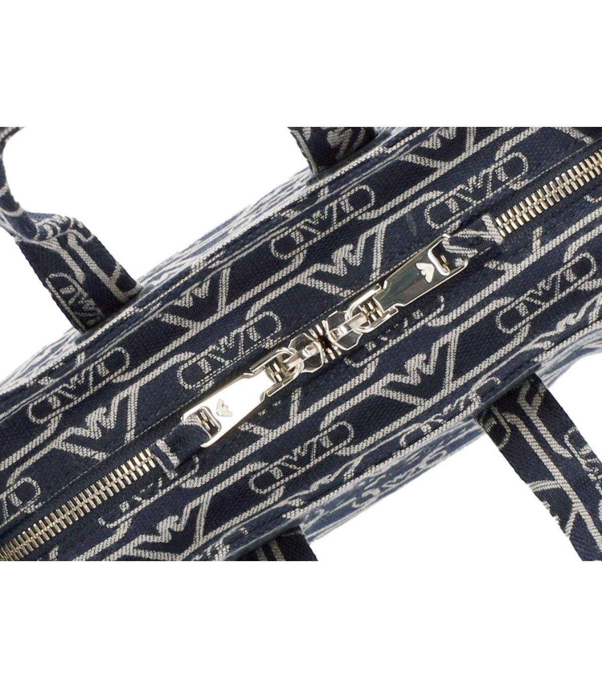 EMPORIO ARMANI MONOGRAM BLUE ÉCRU MINI BAG