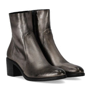 STRATEGIA GREY HEELED ANKLE BOOT