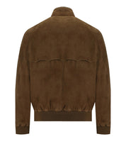 BARACUTA G9 SUÈDE DARK OLIVE BOMBER JACKET