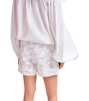 ESSENTIEL ANTWERP HAZER WHITE SHORTS