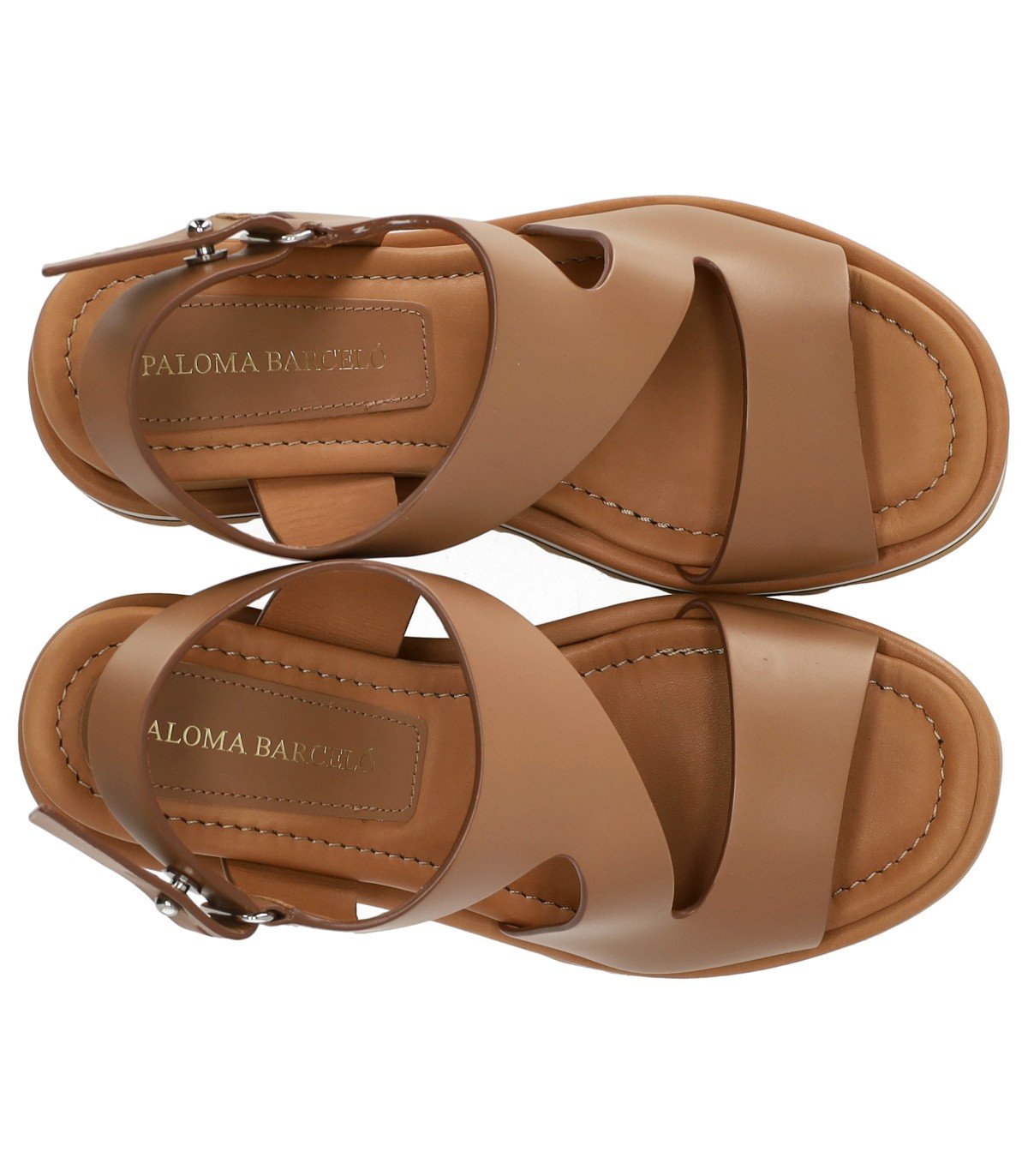 PALOMA BARCELÓ ZARINE CAMEL WEDGE SANDAL
