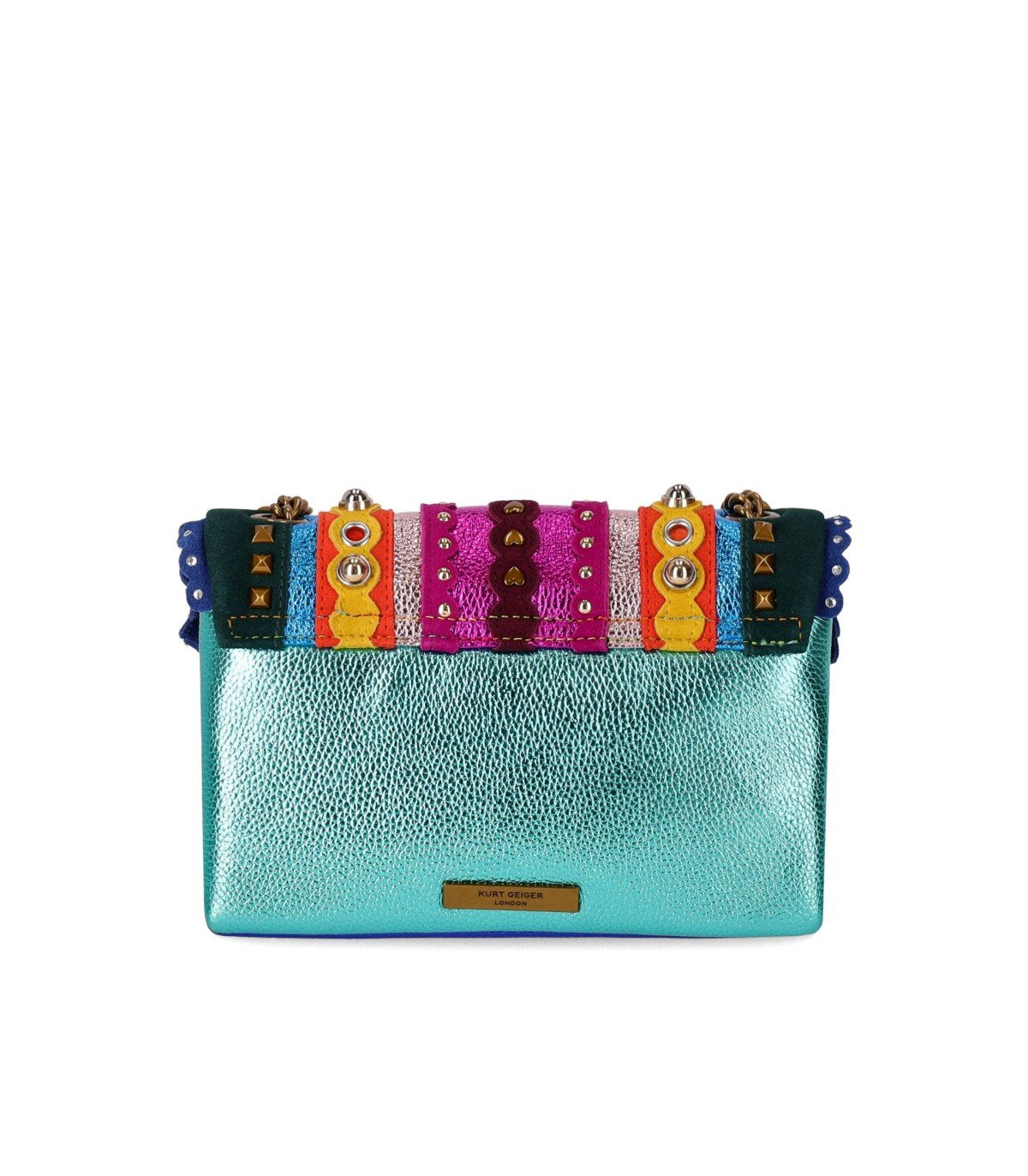 KURT GEIGER KENSINGTON STUDS MULTICOLORED CROSSBODY BAG