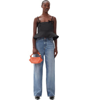 TOP IN SATIN NERO GANNI