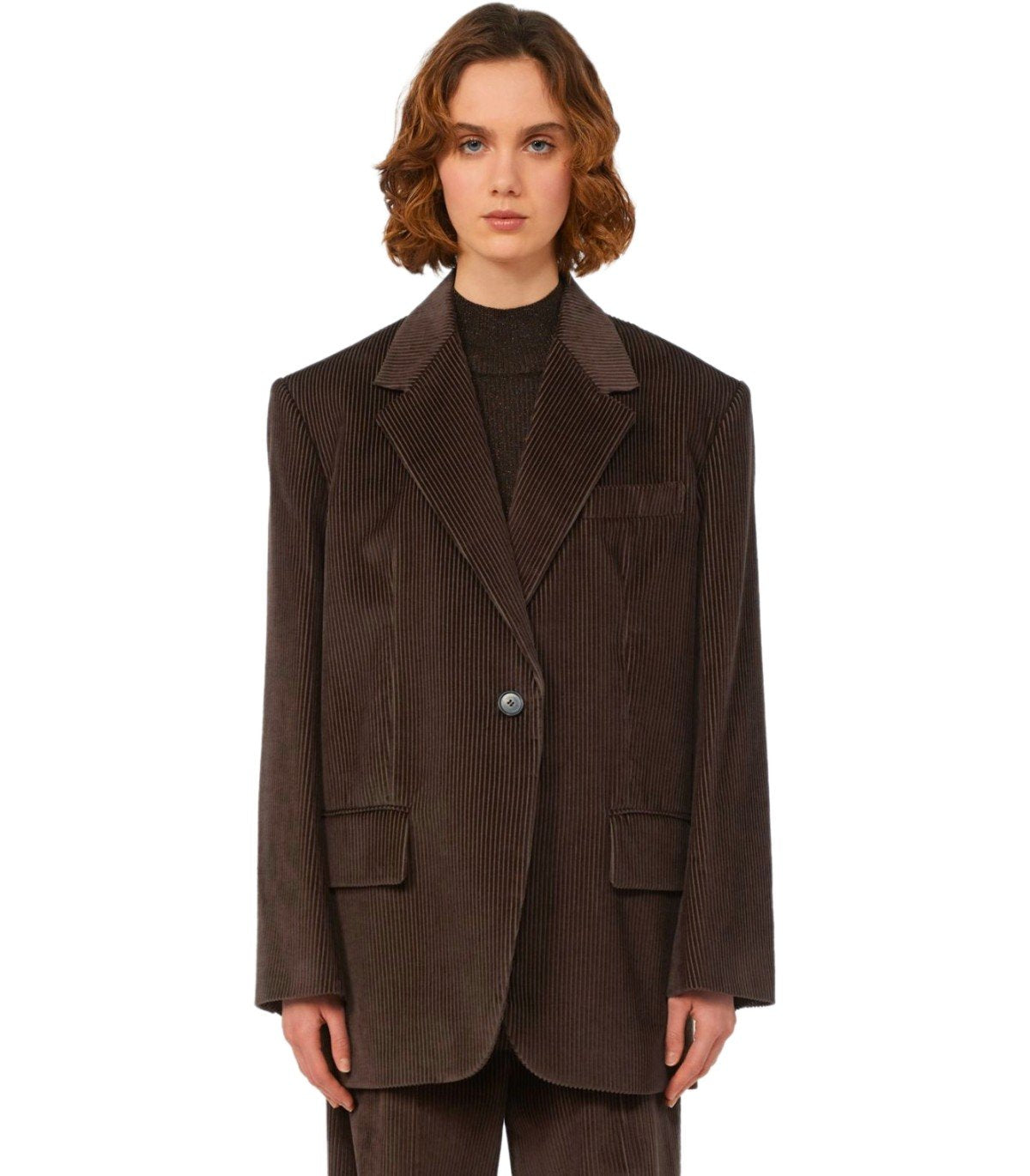 BLAZER MONOPETTO FORMIA CIOCCOLATO MAX MARA WEEKEND