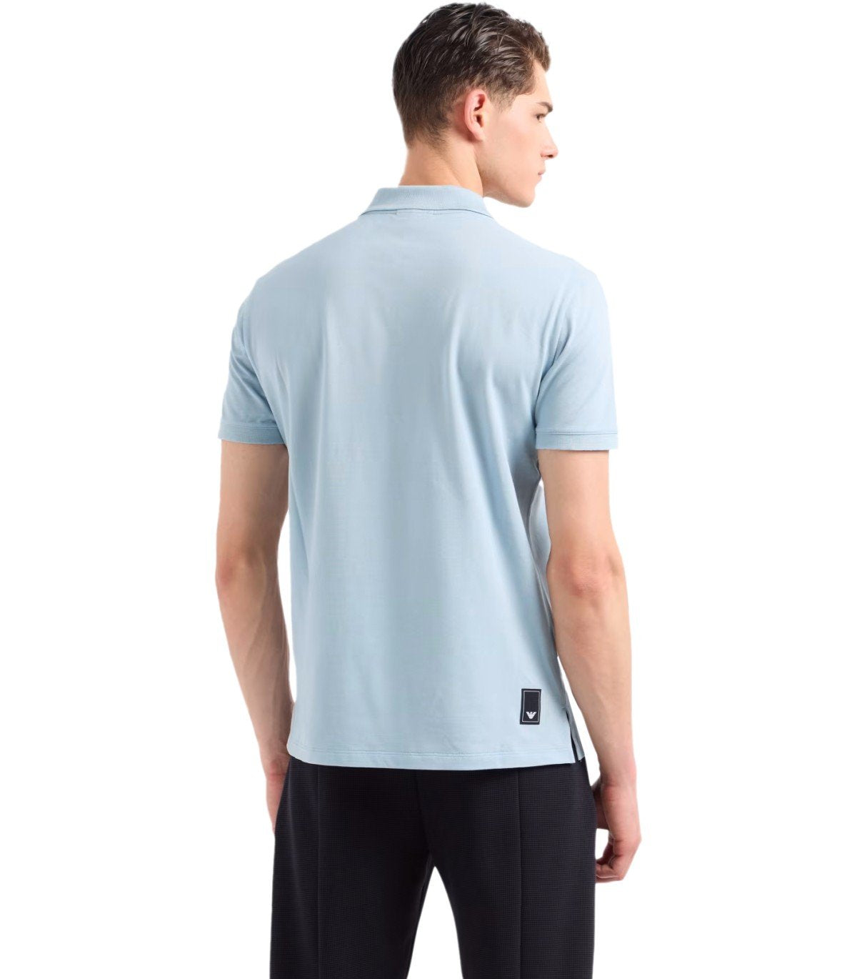 EMPORIO ARMANI TRAVEL ESSENTIAL LIGHT BLUE POLO SHIRT