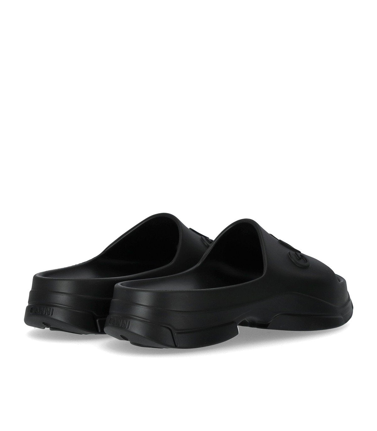 GANNI BLACK POOL SLIDE SANDAL