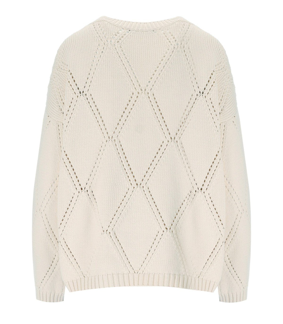 MAGLIA GIROCOLLO ABBOZZI ECRU MAX MARA WEEKEND