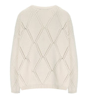 MAGLIA GIROCOLLO ABBOZZI ECRU MAX MARA WEEKEND