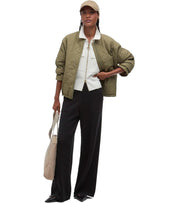 BARBOUR EMLYN DUSKY GREEN GEWATTEERDE BOMBER JAS