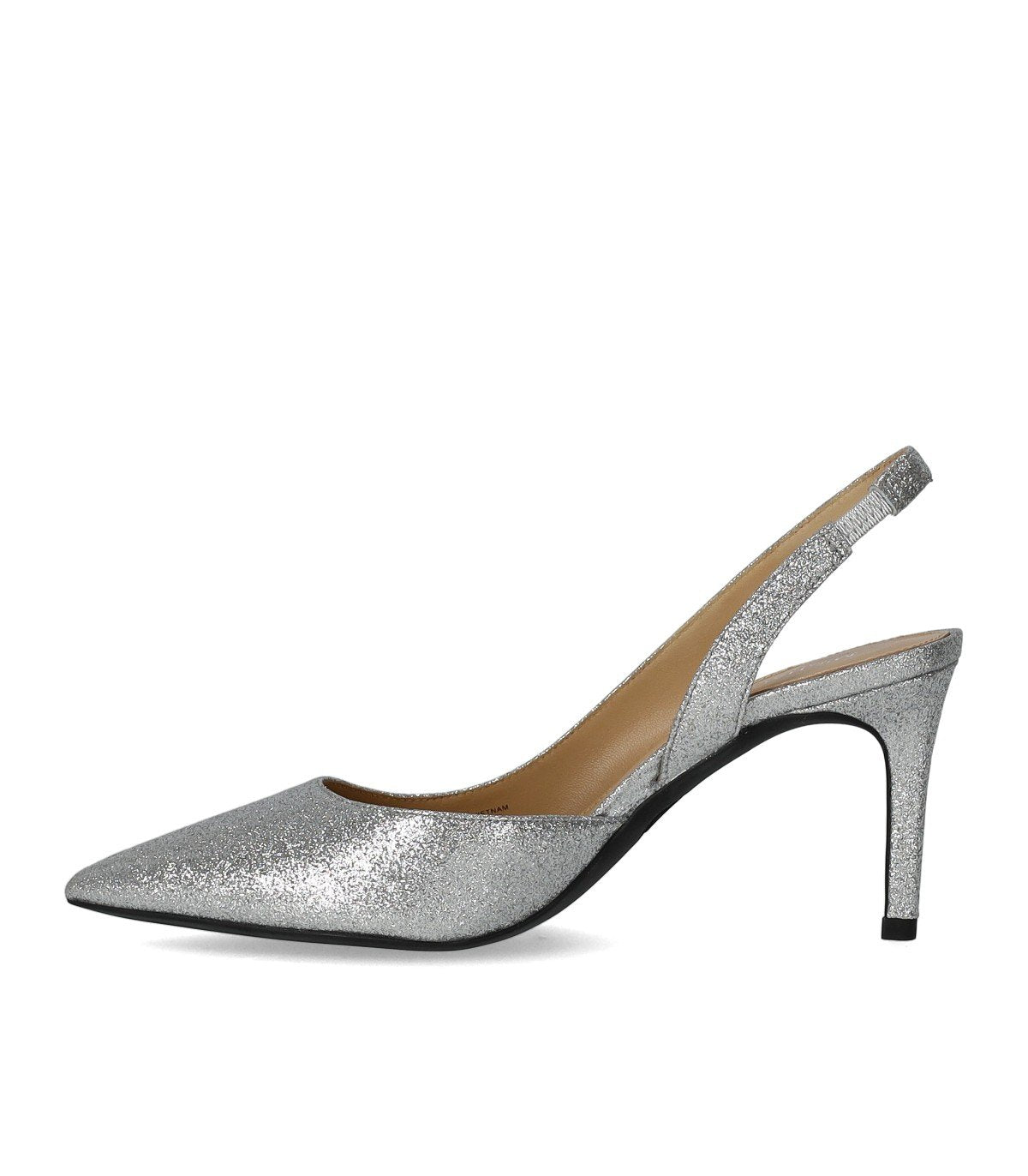 MICHAEL KORS ALINA FLEX SILVER SLINGBACK PUMPS