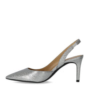 MICHAEL KORS ALINA FLEX SILVER SLINGBACK PUMPS