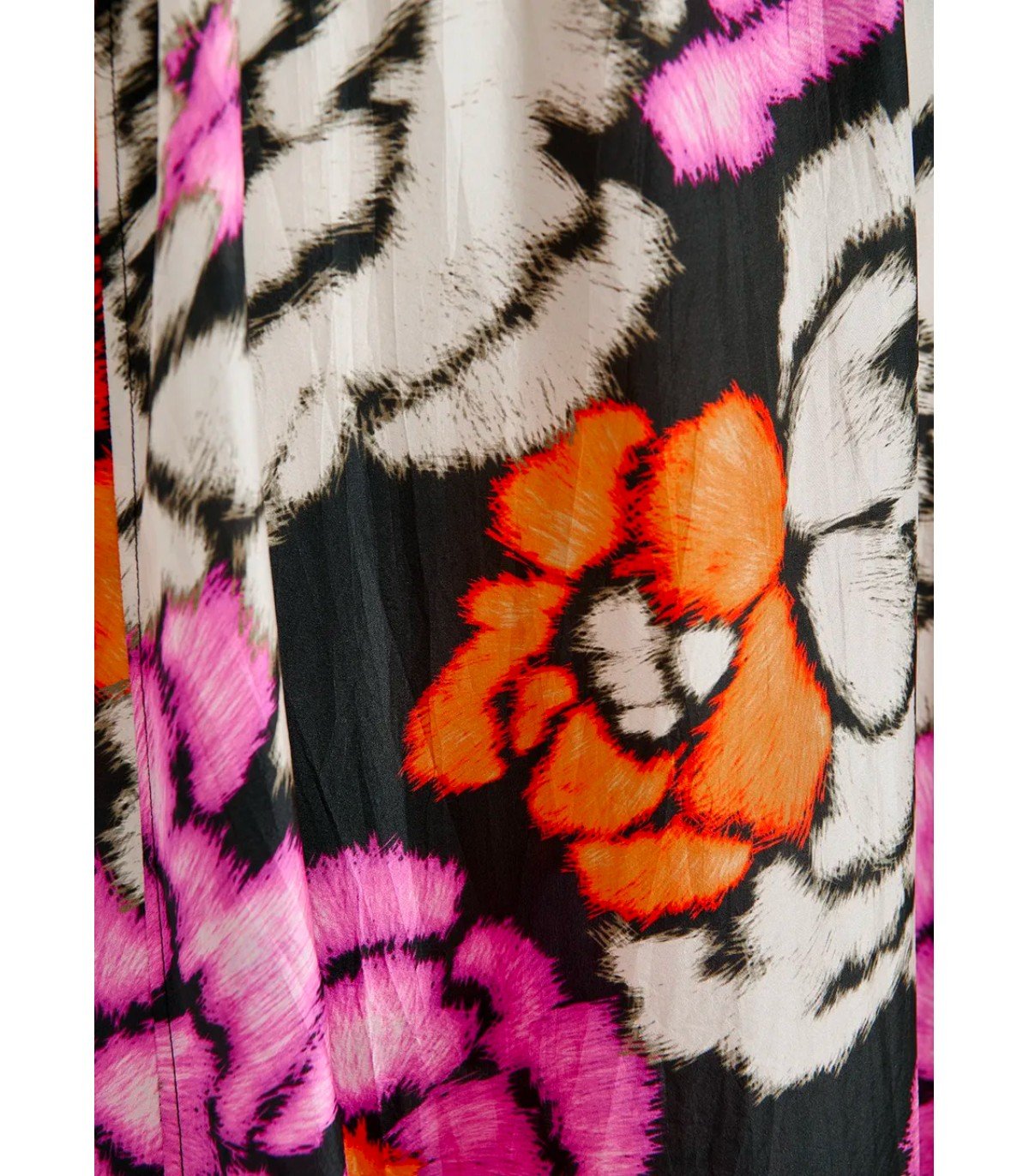 ABITO LUNGO FLOWERS NERO ESSENTIEL ANTWERP