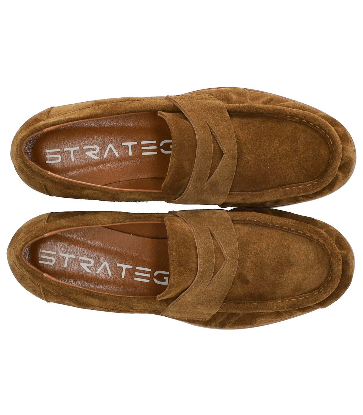 MOCASSINO IN SUÈDE COGNAC STRATEGIA