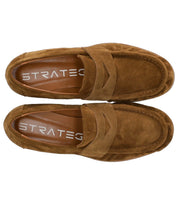 MOCASSINO IN SUÈDE COGNAC STRATEGIA