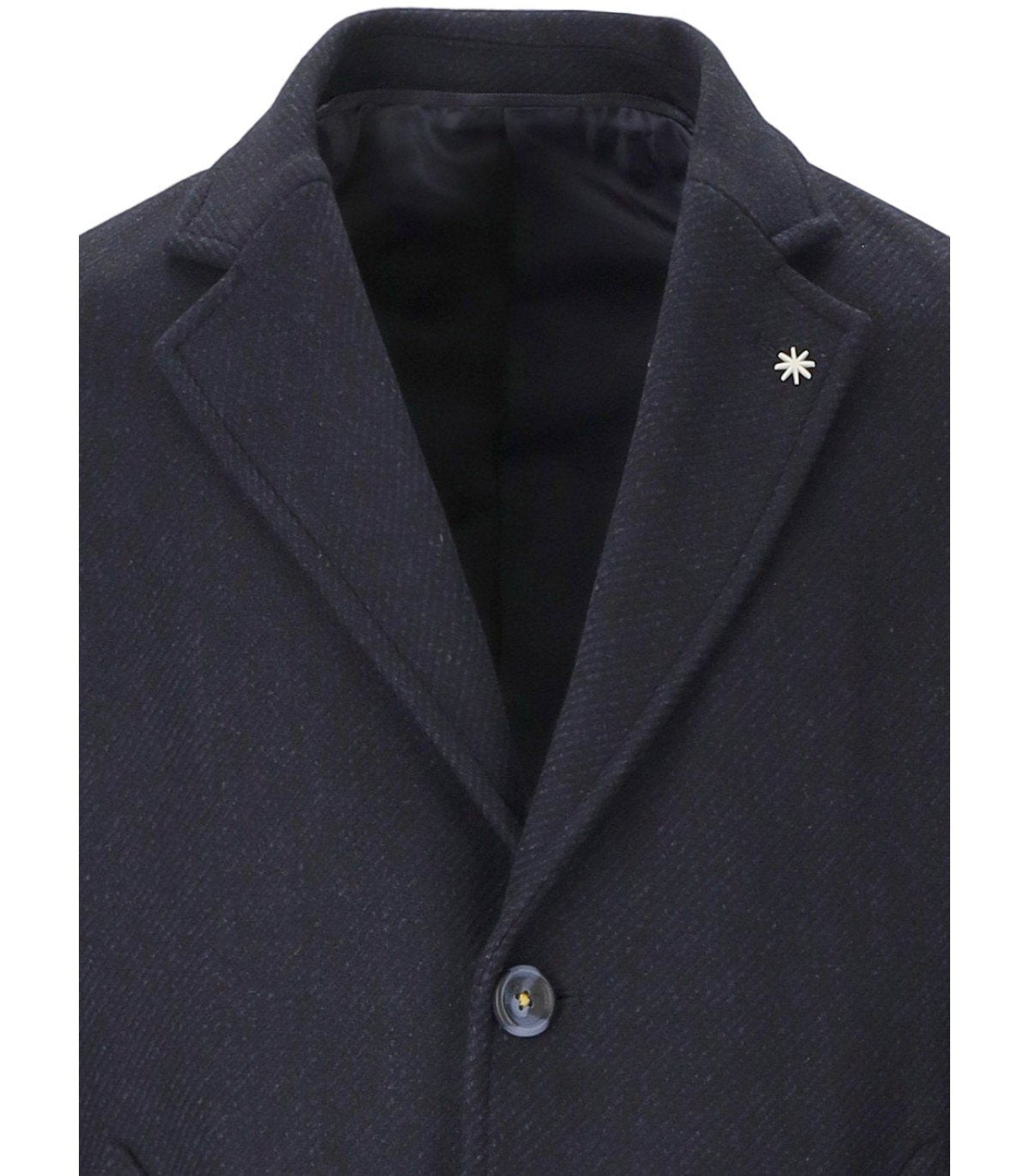 MANTEAU BLEU CHINÉ MANUEL RITZ