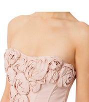 ELISABETTA FRANCHI ROSA BABY MIDI DRESS WITH ROSES