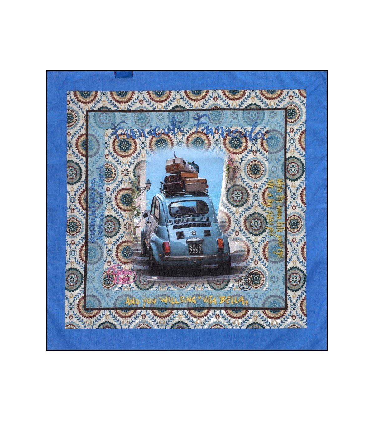 BOB LEGO BLUE PRINTED FOULARD SCARF