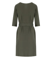 MM MAX MARA ROSANO KHAKI GREEN DRESS