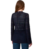TWINSET BLUE PERFORATED CARDIGAN