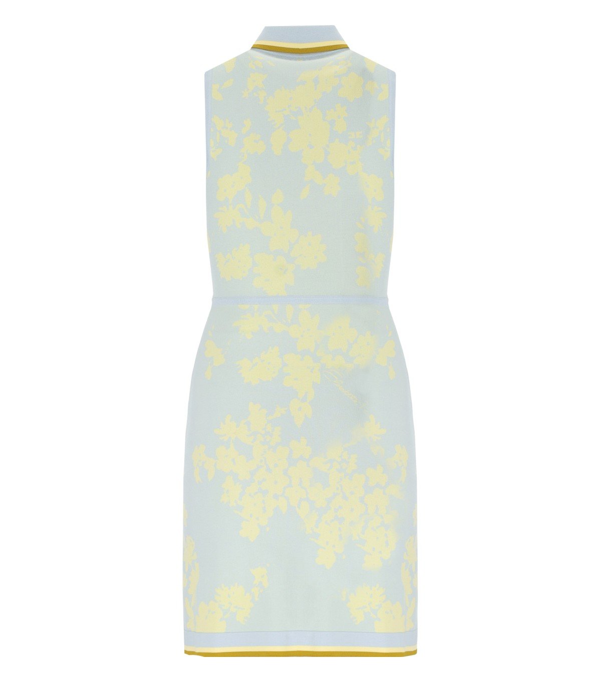 ELISABETTA FRANCHI SKY BLUE LEMONADE POLO-STYLE DRESS