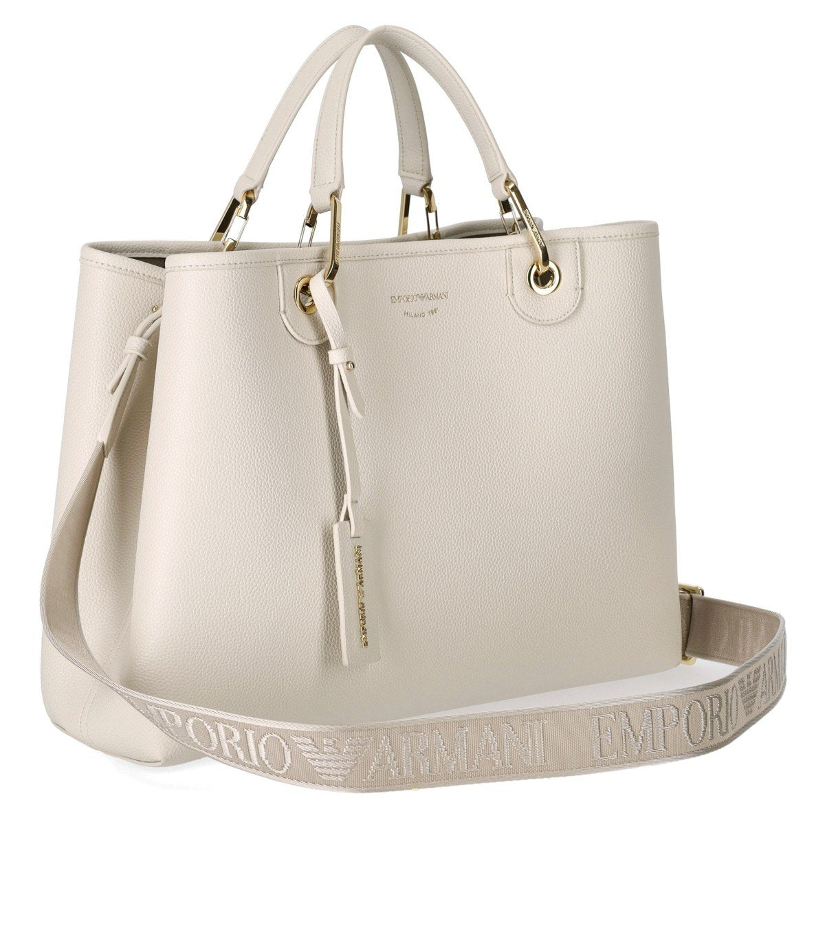 EMPORIO ARMANI MYEA CORDA TERRA MEDIUM SHOPPING BAG