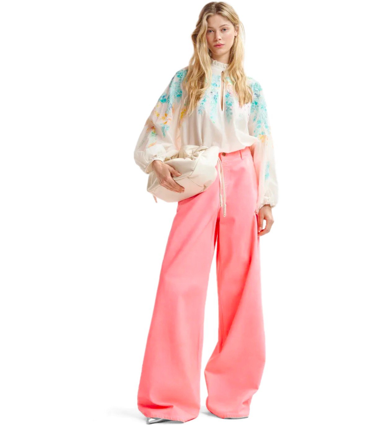 BLUSA HITRUS A FIORI BIANCA ESSENTIEL ANTWERP