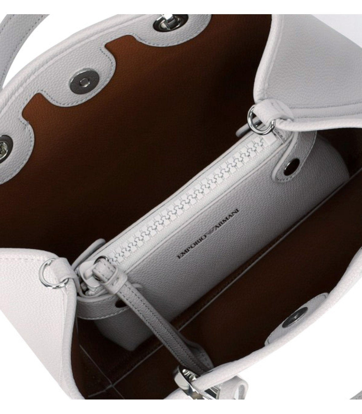 EMPORIO ARMANI MYEA PERLA TABACCO SMALL SHOPPING BAG