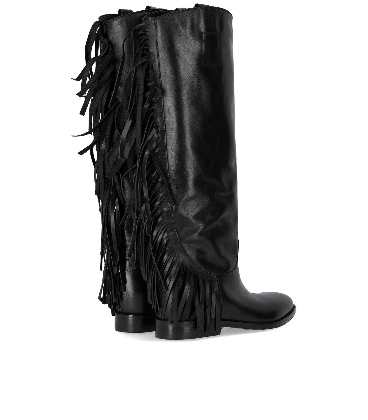 STRATEGIA BLACK FRINGED BOOT