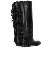 STRATEGIA BLACK FRINGED BOOT