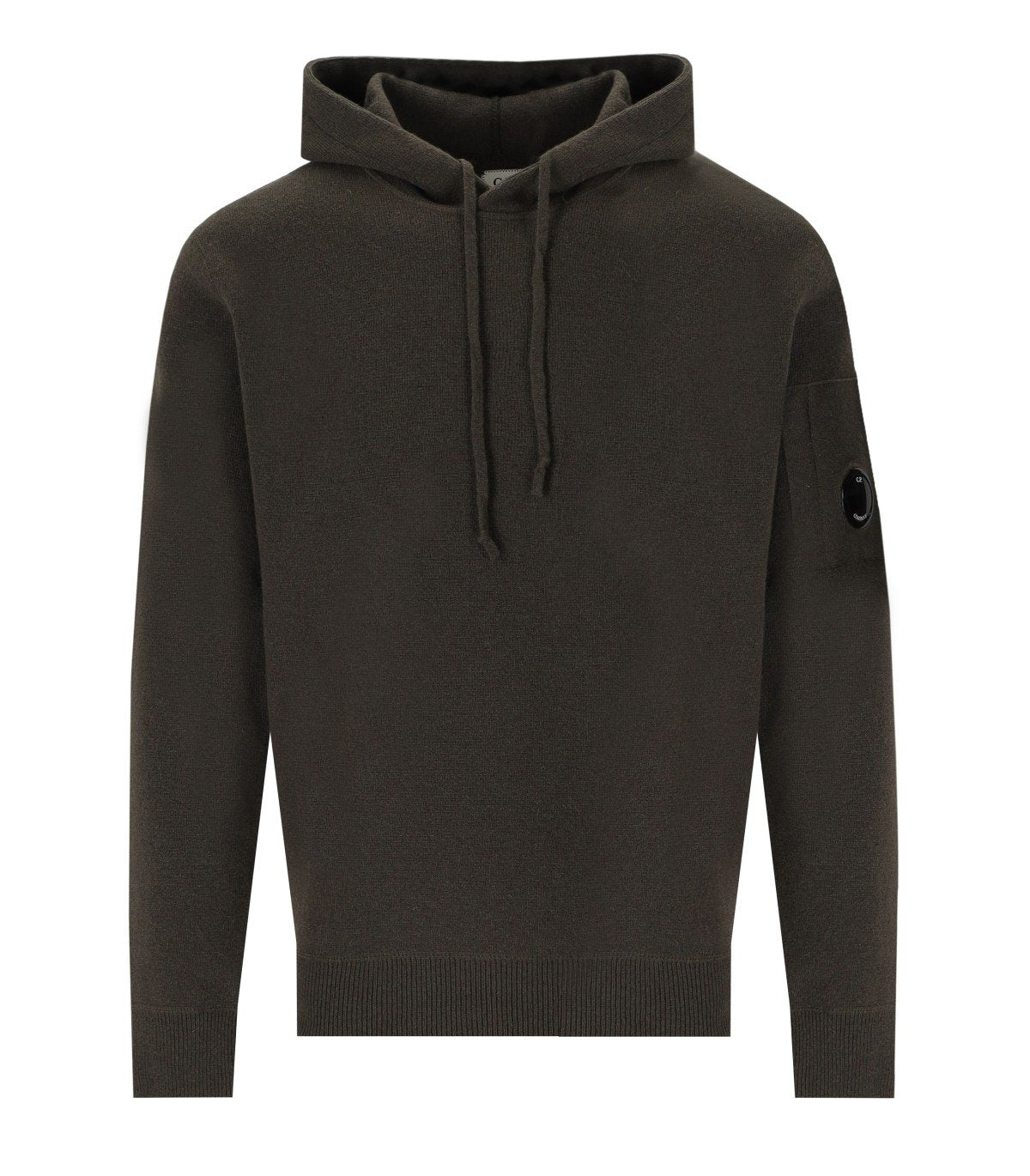 C.P. COMPANY OLIVE GREEN HOODED JUMPER