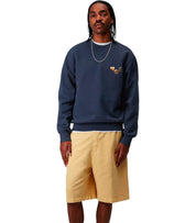 CARHARTT WIP BUTTON BLUE SWEATSHIRT