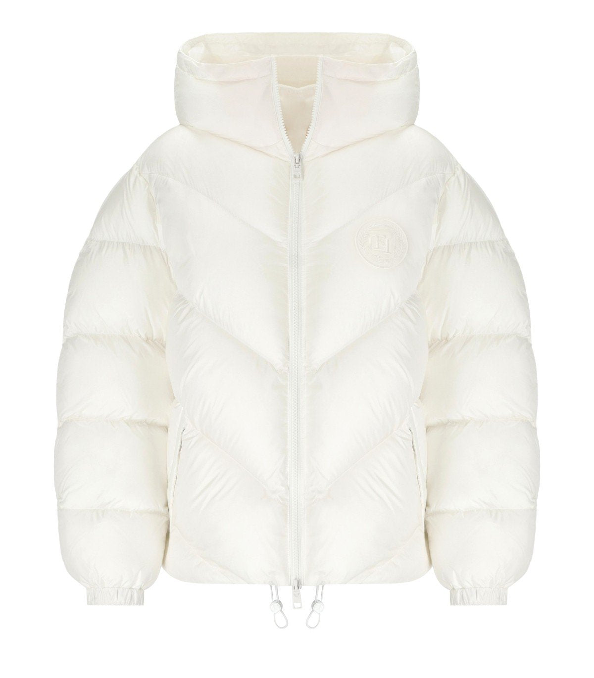 ELISABETTA FRANCHI IVORY PADDED JACKET