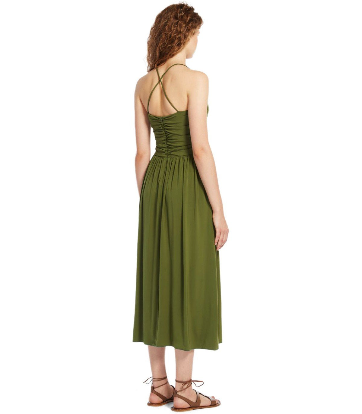 MAX MARA WEEKEND GHIA GREEN MIDI DRESS