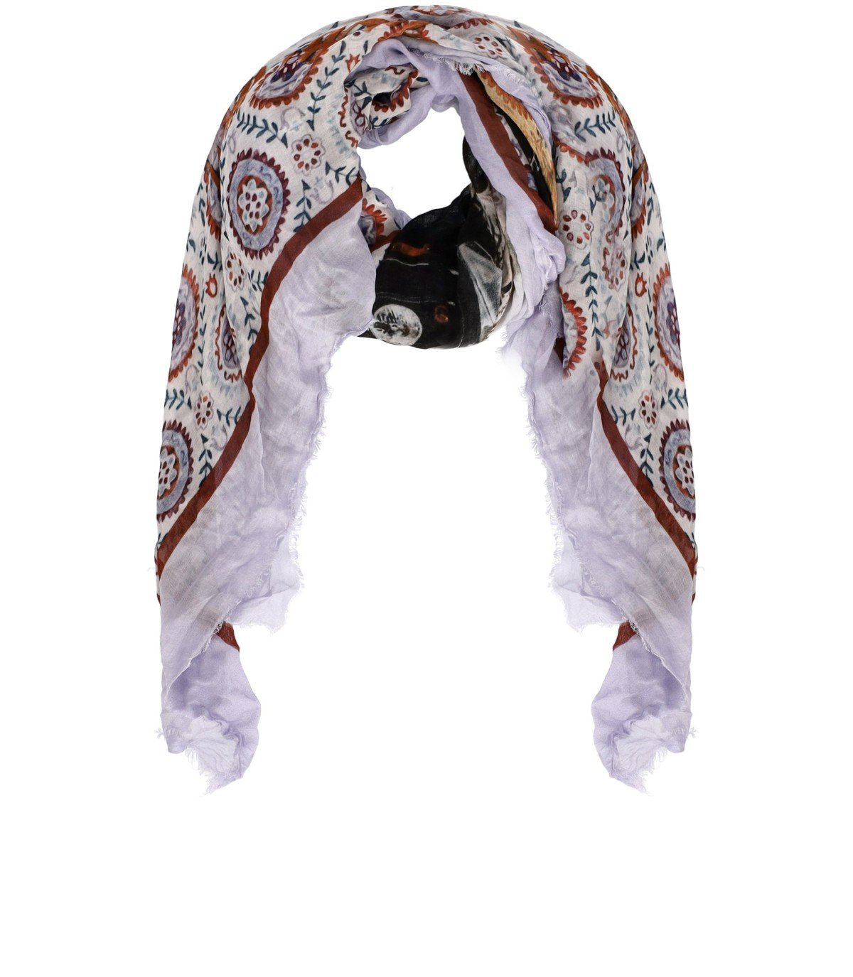 BOB LUCKY MULTICOLORED PRINTED SCARF