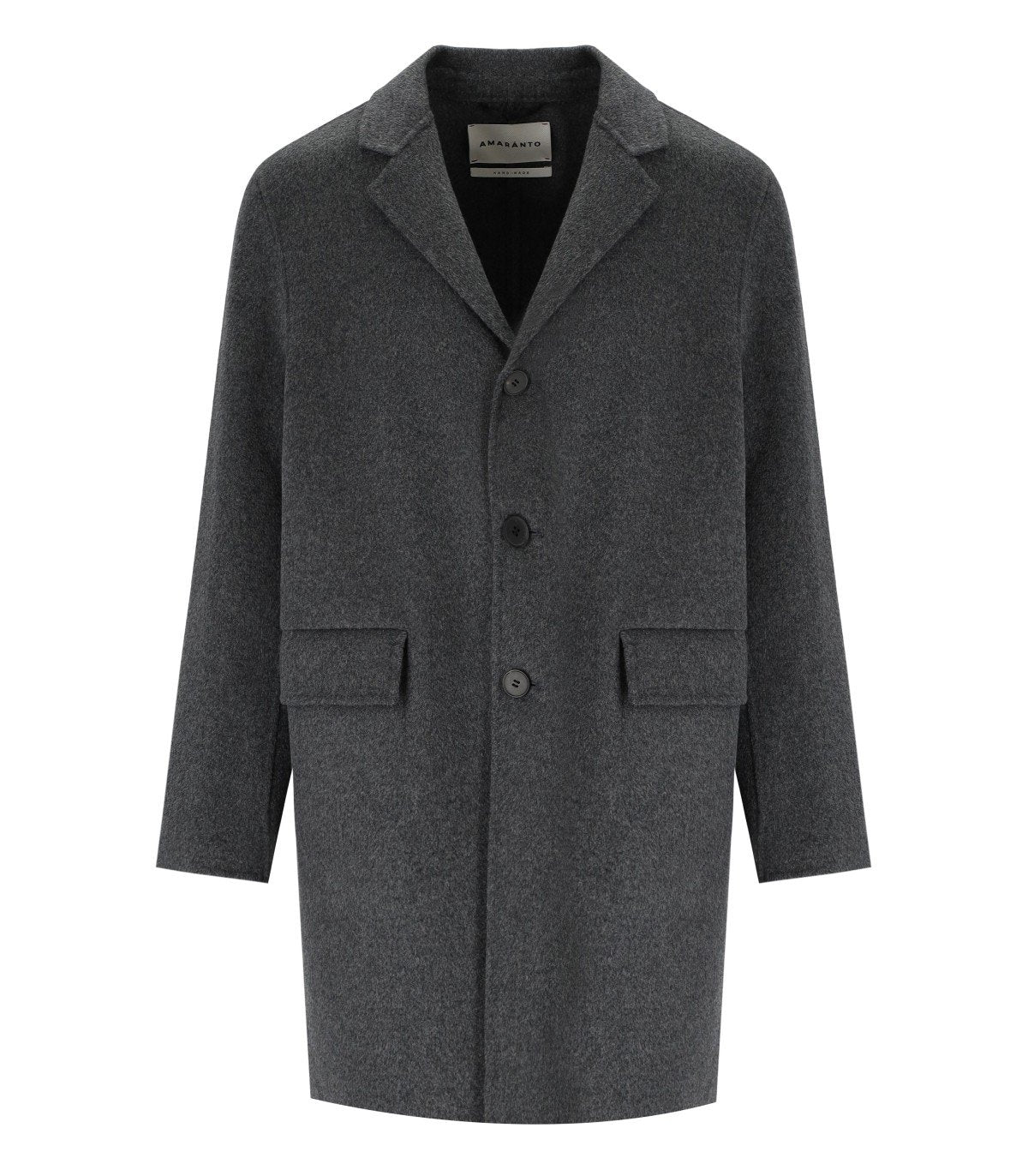 CAPPOTTO MONOPETTO GRIGIO AMARÁNTO