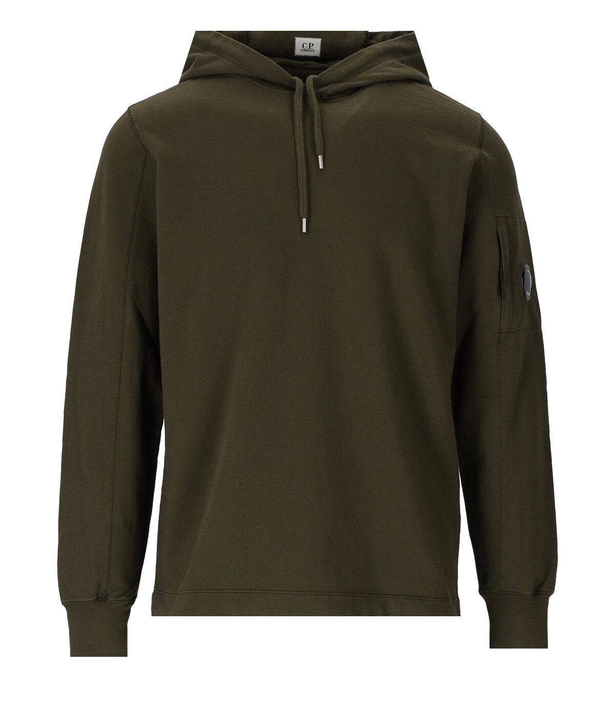 FELPA CON CAPPUCCIO LIGHT FLEECE VERDE MILITARE C.P. COMPANY