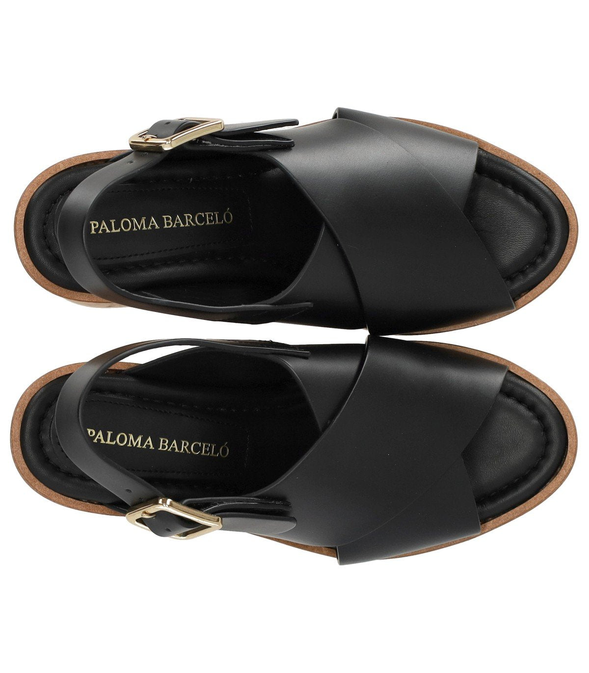 PALOMA BARCELÓ BEGONIA BLACK WEDGE SANDAL